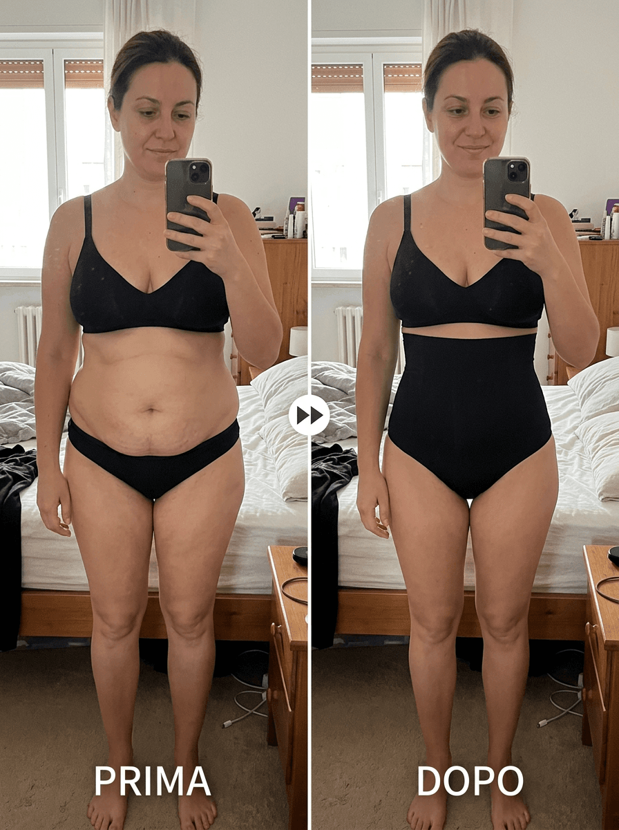 Prima e dopo: pancia piatta con Slim Waist