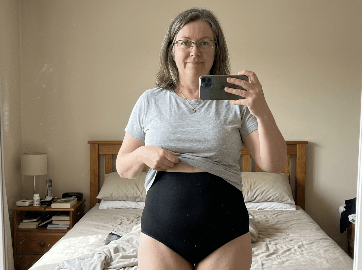 Donna indossa la panciera termogenica Slim Waist